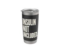 Insuline non incluse Sensibilisation au diabète de type 1 Gobelet isotherme en acier inoxydable double paroi