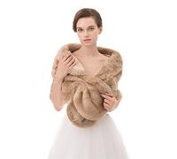 Insun Châle Veste Femme Demoiselle D'honneur pour Mariée Mariage Boléro Cape Étole Kaki M