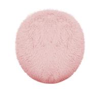 Insun Housse D'abattant de WC Lavable Antidérapant, Housse de Siège de Toilette Moelleux Shaggy Rose pâle 45 x 50 cm