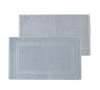 Insun Tapis de Bain Absorbant en Coton Tissu éponge, Lavable en Machine Séchage Rapide pour Salle de Bain et Douche Gris Clair 9 Lot de 2 75 x 45 cm
