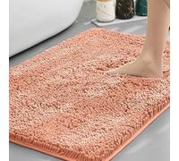 Insun Tapis de Bain en Chenille, Tapis Salle de Bain Antidérapant Absorbant Doux Lavable en Machine Rose 40 x 120 cm