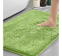 Insun Tapis de Bain en Chenille, Tapis Salle de Bain Antidérapant Absorbant Doux Lavable en Machine Vert fruité 80 x 120 cm