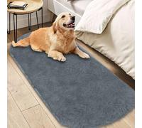 Insun Tapis Ovale Salon Shaggy Lavable, Doux Moelleux Tapis Chambre Antidérapant Gris 1 200 x 200 cm