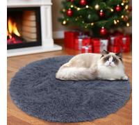 Insun Tapis Rond Salon Shaggy Lavable, Doux Moelleux Tapis Chambre Antidérapant Gris 1 200 cm