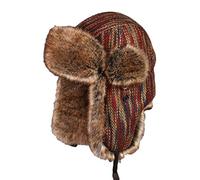 Insun Unisex Chapka Casquette avec Bordure en Fourrure d'hiver Anti Vent Aviateur Chapeau Bonnet de Russie