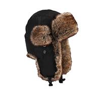Insun Unisex Chapka Chapeau de Trappeur d'hiver Anti Vent Aviateur Casquette Noir 2 M Chapkas circonférence 57cm