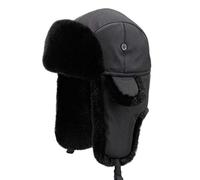 Insun Unisex Chapka Chaud Chapeau de Trappeur en Fausse Fourrure Ushanka Chapeau de Chasse Russe Noir 1 L