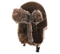 Insun Unisex Chapka Velours Côtelé Bonnet de Trappeur Kaki M