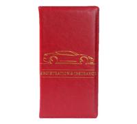 Insurance Document Pouch, Pilote Document Organizer, Car License Organizer Case, Véhicule Storage Organizer, Waterproof Car Document Holder, Auto Registration Pouch, Motorcycle Document Case, rouge,