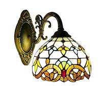 InSyoForeverEC Applique Murale Style Victorien Tiffany - Éclairage Intérieur LED Avec Lampe Dôme Artisanale