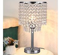 InSyoForeverEC Lampe de chevet Touch Dimmable Cristal Moderne Lampe tactile luxe Salon Lampe de bureau E27 Blanc