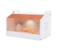 InSyoForeverEC Poussins Couveuse Boîte d'élevage Avec Chaleur Lampe Distributeur d'eau, Thermomètre Chauffante pour Poussin Incubateur Incubation Domicile Élevage Reptiles Volaille Accueil 15W