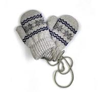 iNszkoos Enfants Gants D'hiver Mitaines Unisexes Chaudes Tricot Flocon de Neige avec Ficelle de Cou Gants Chauds en Peluche Ski Snowboard Camping Gants pour Garçon Fille Bébé Enfants Âge 0-3 Ans