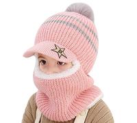 iNszkoos Hiver Enfant Chapeau avec Oreillettes et Écharpe Doublure Polaire Bonnet en Tricot Chaud Cap Écharpe Bonnet Cache-Cou Chapeau pour 2 à 6 Ans Bébé Enfants Garçons Filles Ski Cyclisme Snowboard
