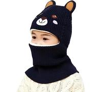 iNszkoos Hiver Enfant Chapeau avec Oreillettes et Écharpe Doublure Polaire Bonnet en Tricot Chaud Cap Écharpe Bonnet Cache-Cou Chapeau pour 2 à 6 Ans Bébé Enfants Garçons Filles Ski Cyclisme Snowboard