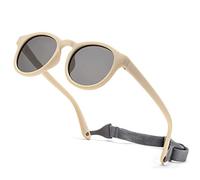 iNszkoos Lunettes de Soleil Polarisées Flexibles pour Bébé avec Sangle Réglable, Protection UV 400 des lunettes de soleil Monture en Silicone Souple pour Bébé de 0 à 36 Mois Nouveau-né Garçons Filles