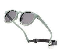 iNszkoos Lunettes de soleil polarisées flexibles pour bébé avec sangle réglable, protection UV 400, monture en silicone souple pour bébé de 0 à 36 mois, nouveau-né, garçons, filles