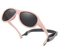 iNszkoos Lunettes de soleil réglables avec protection UV pour bébé de 6 à 36 mois - Lunettes de soleil polarisées flexibles avec monture ovale en silicone souple - Bloque 100 % les UV - Pour