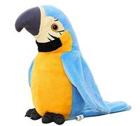 iNszkoos Perroquet parlant Répétez ce que vous dites Jouet électronique en peluche pour animal de compagnie, prononciation amusante, bonne aide à apprendre à parler pour les enfants