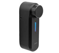 Int_PASS by AYR, serrure intelligente avec alarme pour porte, fabriquée en Espagne, installation automatique, serrure électronique finition noire mate.