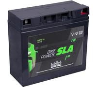 intAct - AGM BATTERIE MOTOCYCLE | Batterie pour scooter, moto, quad, etc. Batterie sans entretien & anti-fuite | SLA12-22, 52113, batterie 12V, 22 AH (c20), 230 A (EN) | Dim: 185x80x170mm