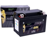 intAct - BATTERIE MOTOCYCLE GEL | Batterie offrant +30% de puissance de démarrage Pour moto, quad, etc. | GEL12-12Z-S, YTZ12-S, batterie 12V, 11 AH (c20), 210 A (EN) | Dim : 150x87x105mm
