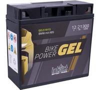 intAct - BATTERIE MOTOCYCLE GEL | Batterie offrant +30% de puissance de démarrage Pour moto, quad, etc. | GEL51913, batterie 12V, 21 AH (c20), 300 A (EN) | Dim : 185x80x170mm