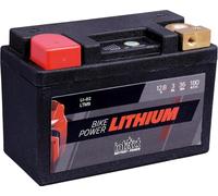 intAct - BATTERIE MOTOCYCLE LITHIUM | Batterie pour scooter, moto, quad etc. Jusqu'à 75% de gain de poids | Bike-Power LI-02, LTM9, batterie 12,8V, 3 AH (c10), 36 Wh, 180 A (CCA) | Dim: 134x65x92 mm