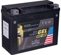 intAct - Bike-Power GEL-HVT-06, GHD14H-BS, Bike Gel Battery 12V 14Ah 255A (EN), Batterie au gel avec 30% de puissance de démarrage en plus pour scooter, moto, quad, tracteur de pelouse et plus.