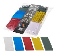INTAKO Cale Plastique de Reglage - 30/40/44/50 x 100 mm - - Jeu de Cale Fenetre - Cales en Plastique Pour Terrasse Bois - Calle PVC Plastic (50mm - 1-5mm - 125 pièces)