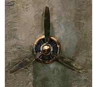 INTASTE LOFT Décorations murales Noires Rétro Style Industriel Hélice d'avion Décorations Fer Tenture Murale Pendentif Décoration Murale L * W * H 67 * 7 * 53 cm (Couleur : A)