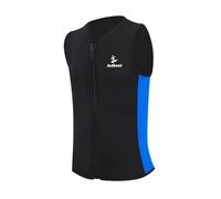 Intbost Combinaison en néoprène 3 mm pour enfant avec fermeture éclair sur le devant, sans manches, combinaison humide en néoprène, gilet de plongée, gilet de natation, canoë, surf, âge : 4-6 ans