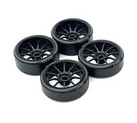 INTCHE 4 PièCes en Plastique Dur DéRive Pneu MéTal Jante de Roue pour 284131 K969 K989 P929 Mini-Z 1/28 RC Voiture Mises à Niveau PièCes, 3