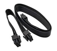 INTCHE ATX CPU 8 Broches Male Vers Double PCIe 2X 8 Broches (6 + 2) Cable Adaptateur Secteur Male pour Alimentation Modulaire Corsair (63 Cm + 23 Cm)