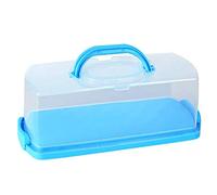 INTCHE BoîTe à Pain Portable avec PoignéE Moule Gâteau Conteneur en Plastique Alimentaire Gardien Transporteur 13 Pouces DôMe Translucide pour Pâtisseries, Petits Pains