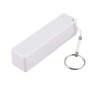INTCHE Chargeur de Batterie de Secours Externe Portable Power Bank 18650 avec Porte-cles (Without Battery) (Blanc)