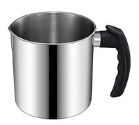 INTCHE Pot de CouléE de Fabrication de Bougies, Pot de Fonte de Cire à Double ChaudièRe de 44 Oz, Pichet de Fabrication de Bougies, PoignéE RéSistante à la Chaleur