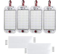 Intckwan 4 Pcs LED 12 V 85 V pour habitacle de voiture avec interrupteur on/off, éclairage intérieur pour voiture, camping-car, camion, bateau, caravane