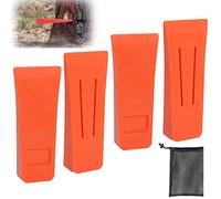Intckwan 6" Coin D'Abattage pour TronçOnneuse avec Pointes pour Un Abattage SûR, ABS Coins éclateurs pour Jardinage avec Poche, Robuste et Durable, Outil Accessoire pour Bûcheron (4 Pièces)