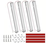 Intckwan Lampe LED 12V Pour Camping Car - 228 LEDs, 10W, 6000K Blanc - Éclairage Intérieur Pour Voiture, Bus, Caravane, Bateau, RV, Cuisine, Bar, Camion, Tracteur (4 Pièces)