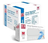 Intco Basic Medical Synmax Lot de 1000 gants d'examen en vinyle sans latex ni poudre Taille M