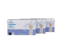 INTCO - Lot de 10 boites de 100 - Gants Vinyle médical et de l’industrie de haute qualité, normes en vigueurs. (non poudrés) Taille XL