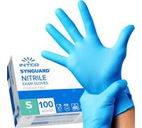 intco medical Lot de 100 gants jetables en nitrile sans poudre sans latex hypoallergénique certifiés CE EN455