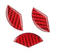 INTEAU Auto Logo Volant Decal pour Mercedes-Benz AMG One 2022-2024,Garniture de Volant en Fibre de Carbone 3D Autocollant Autocollant De Volant De Voiture Accessoires,B-49mm