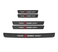 INTEAU Protecteur de Seuil de Porte de Voiture pour Peugeot 508 SW 2018-2023,Fibre de Carbon Autocollants de Protection de Seuil de Porte Film Protecteur de Seuil Porte de Voi Accessoires,5pcs