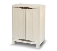 INTEC - Armoire de Rangement 2 Portes 2 Etagères 70 x 47 x 97cm 4 Pieds Capacité 50kg Max