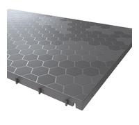 INTEC Dalle de Sol Clipsable Grise 116 x 76 x 3 cm Rectangulaire Polypropylène Revêtement de Sol Modulable Intérieur/Extérieur