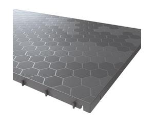 INTEC Dalle de Sol Clipsable Grise 116 x 76 x 3 cm Rectangulaire Polypropylène Revêtement de Sol Modulable Intérieur/Extérieur