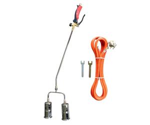 INTEC - Désherbeur thermique à gaz 2 Bruleurs Ø 60 mm Turbo Détendeur gaz 4.0 bar Tuyau 5m INTEC