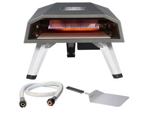 INTEC - Four à Pizza Gaz Extérieur Pliable Professionnel - Atteint 450°C en 15 Min - Cuisson Rapide 3 Min - Acier Inoxydable Compact 4.4kW - Pelle Incluse - Garantie 5 Ans